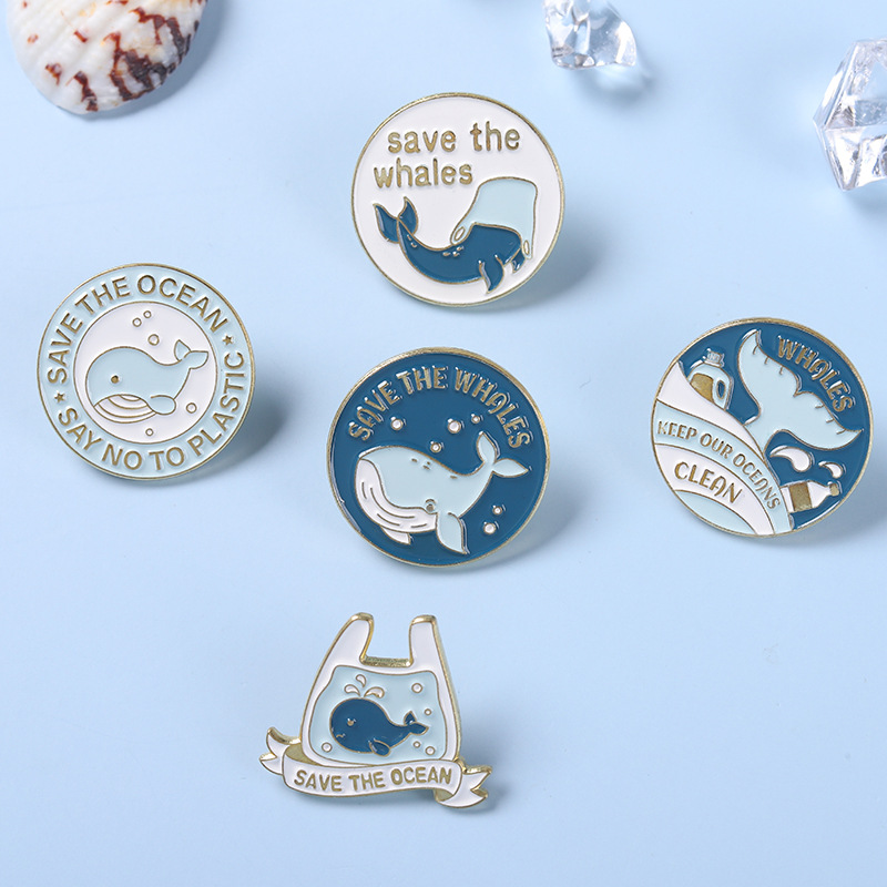 Cute Cartoon Whale Brooch Pins - огляд і ціна Embroidery Whale
