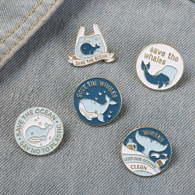 Cute Cartoon Whale Brooch Pins - огляд і ціна Embroidery Whale