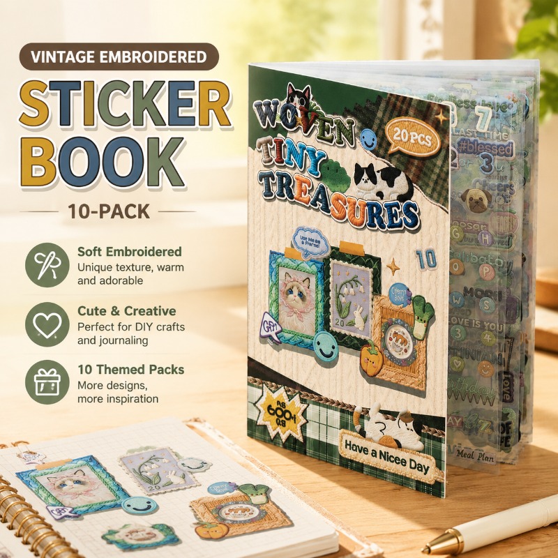 Simulated Embroidery Sticker B - огляд і ціна Embroidery Journal Book