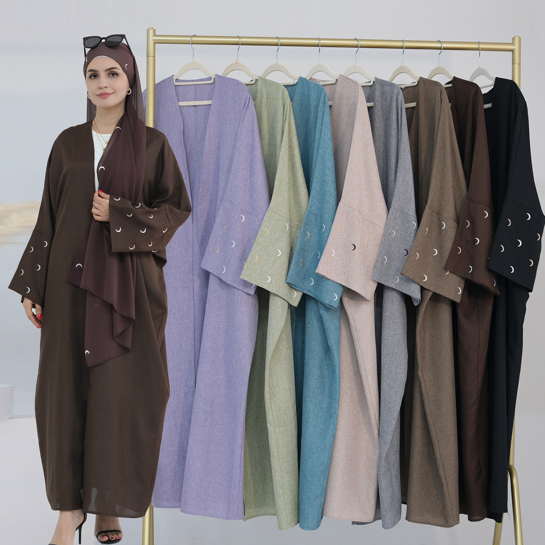 Open Abaya Muslim Dress Women  - огляд і ціна Embroidery Kebaya