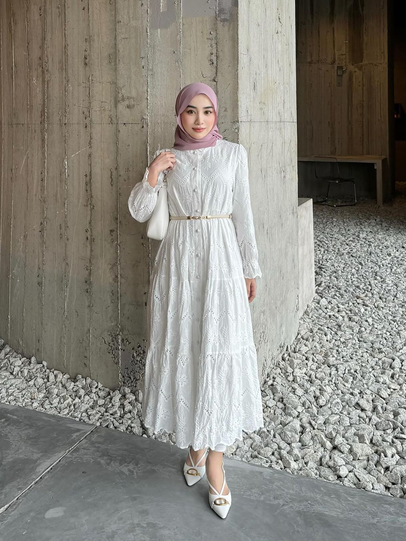Kaftan Lace Embroidery Abayas  - огляд і ціна Embroidery Kebaya