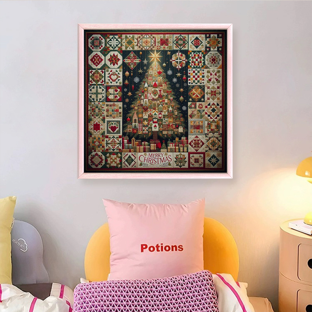 Full Embroidery cotton Thread  - огляд і ціна Embroidery Xmas Tree