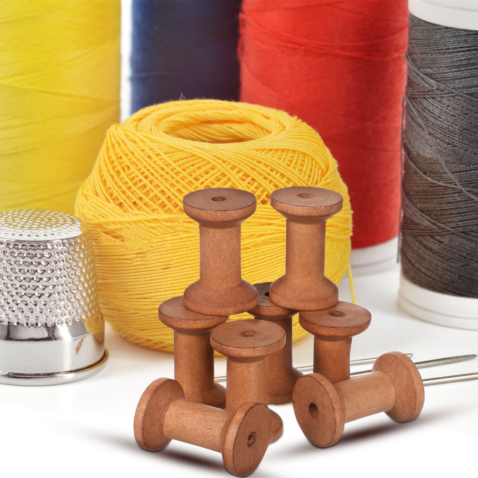 20Pcs Empty Wood Spools Thread - огляд і ціна Embroidery Thread