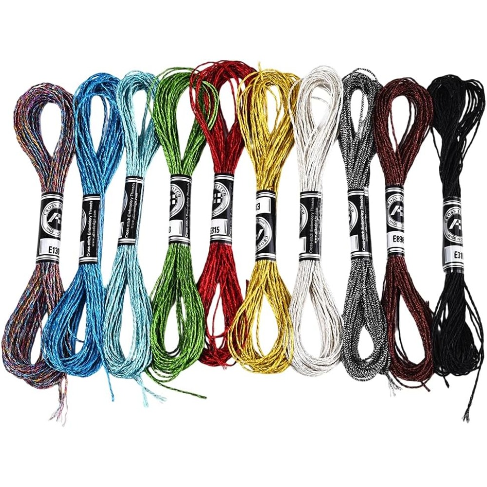 10 Skeins 10 Colors Metallic E - огляд і ціна Embroidery Bracelet
