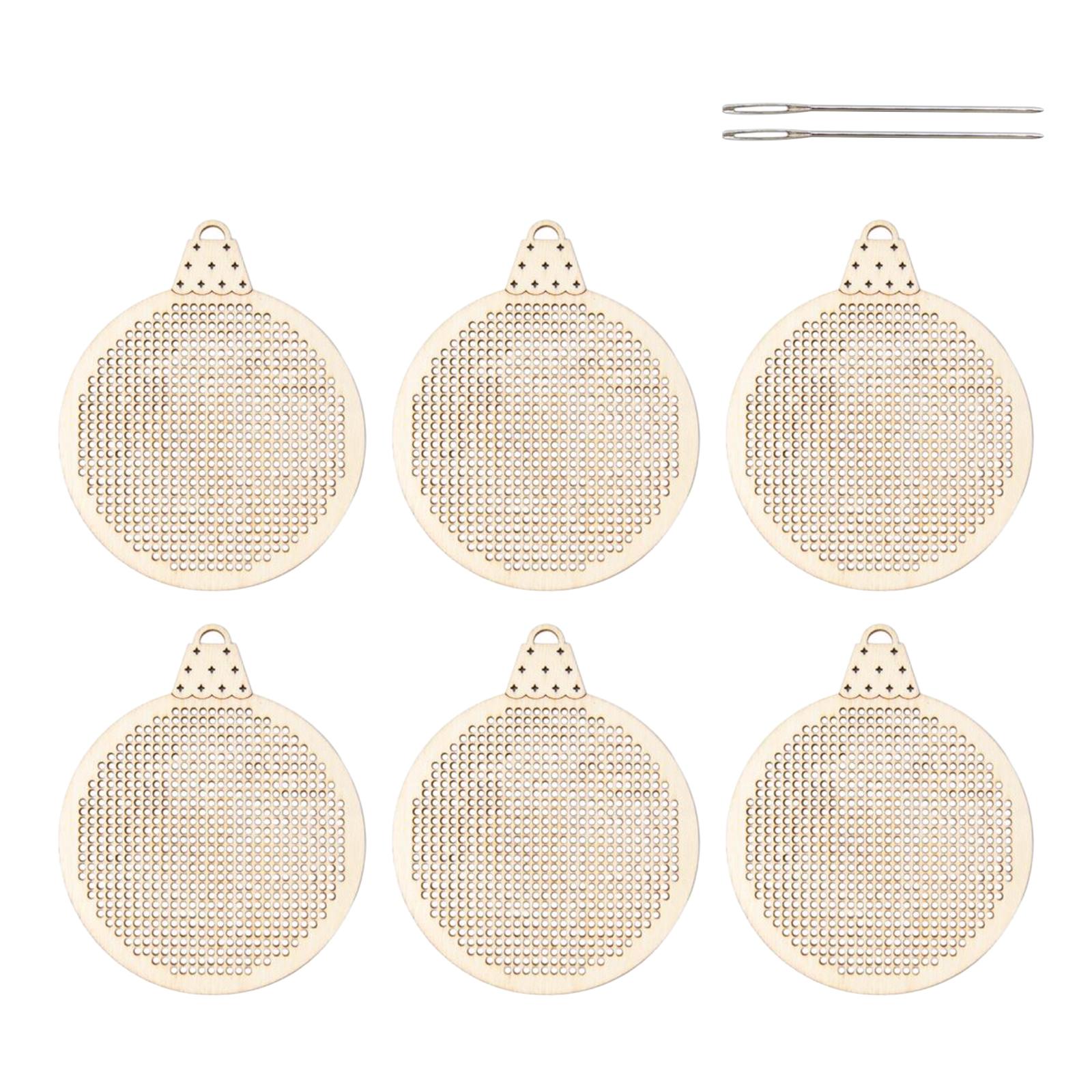 6x Wood Slices DIY Embroidery  - огляд і ціна Embroidery Xmas Tree