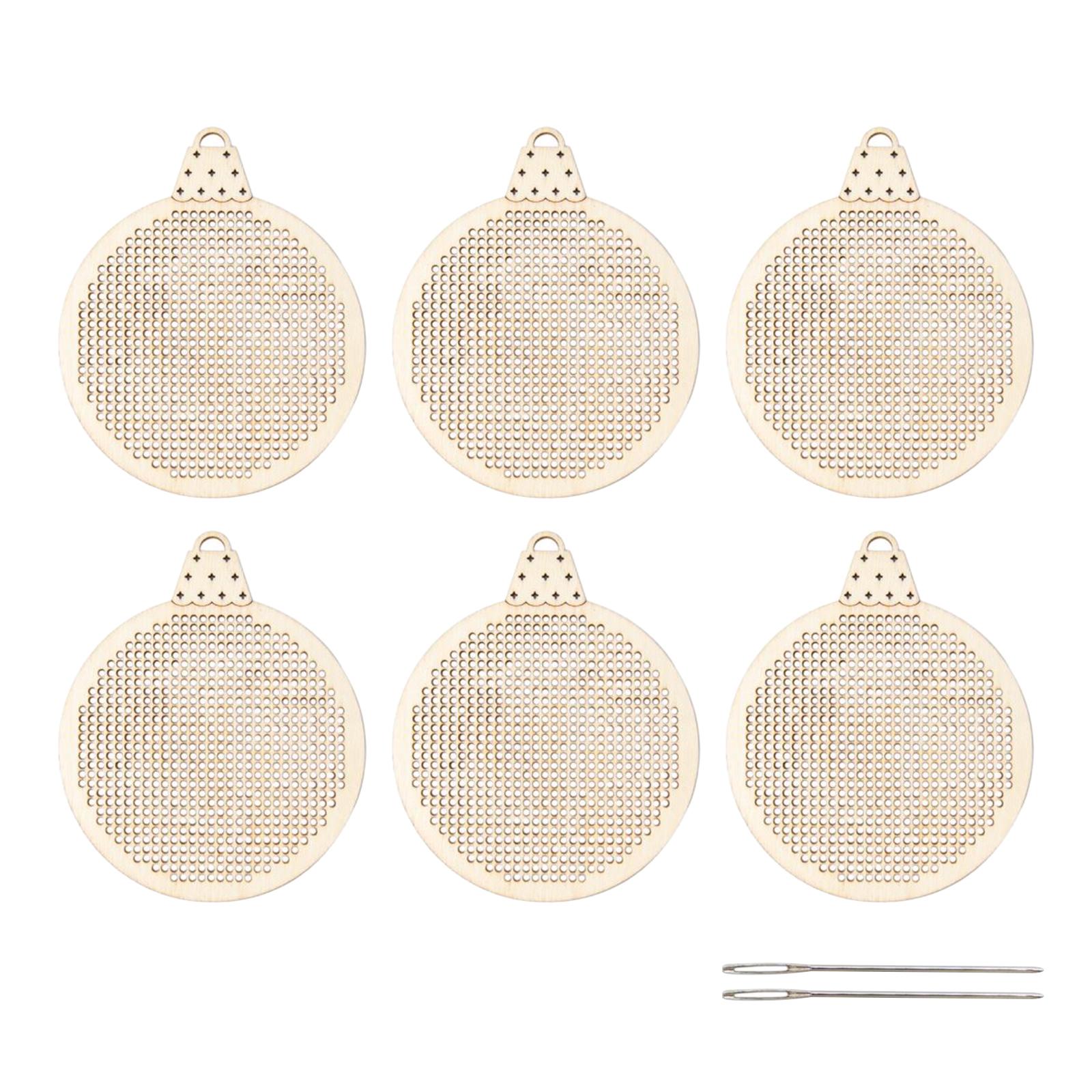 6x Wood Slices DIY Embroidery  - огляд і ціна Embroidery Xmas Tree