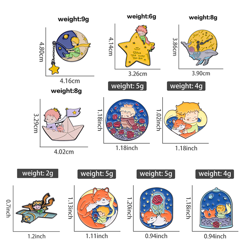Cartoon Boy Fox Rose Enamel Pi - огляд і ціна Embroidery Whale